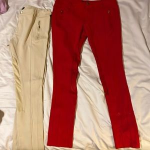 Women’s Lot of 2 - XL - dress/work  leggings with zip button closure